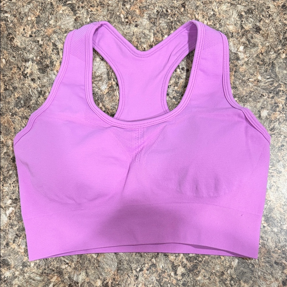 Curves N Combat Boots Seamless Bra Lilac L NWOT